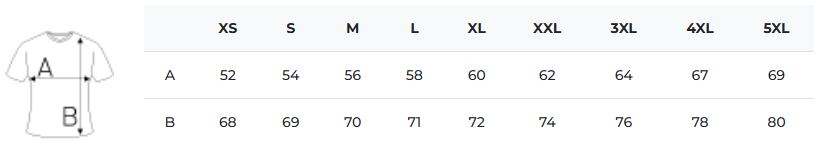 guide des tailles sweat à capuche